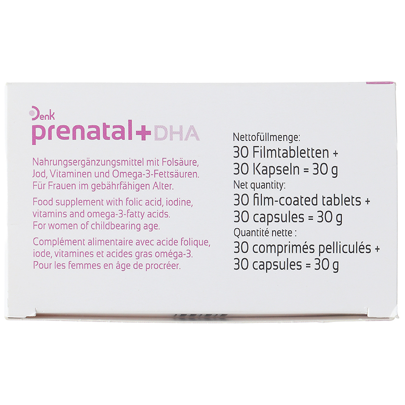 Prenatal + DHA Denk bổ sung vitamin, DHA và EPA cho phụ nữ mang thai hộp 60 viên - 8